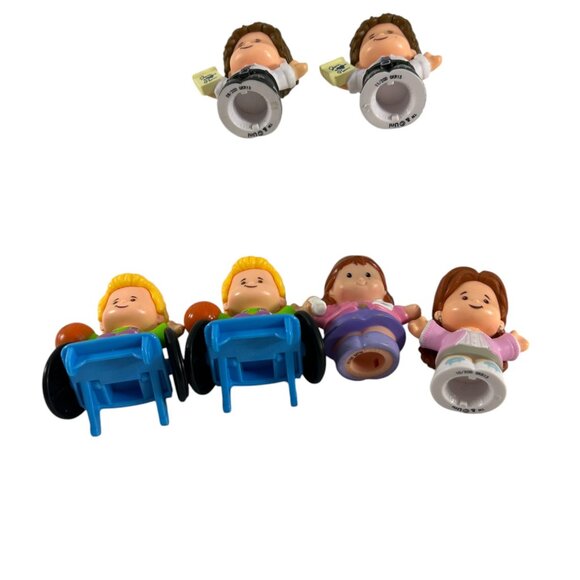 Mattel Little People Lot of 6 The Office Pam Jim Wheelchair Mother - Picture 5 of 12
